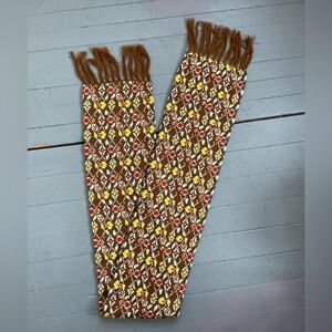 Vintage Inspired Patterned Knit Scarf Holiday, Christmas